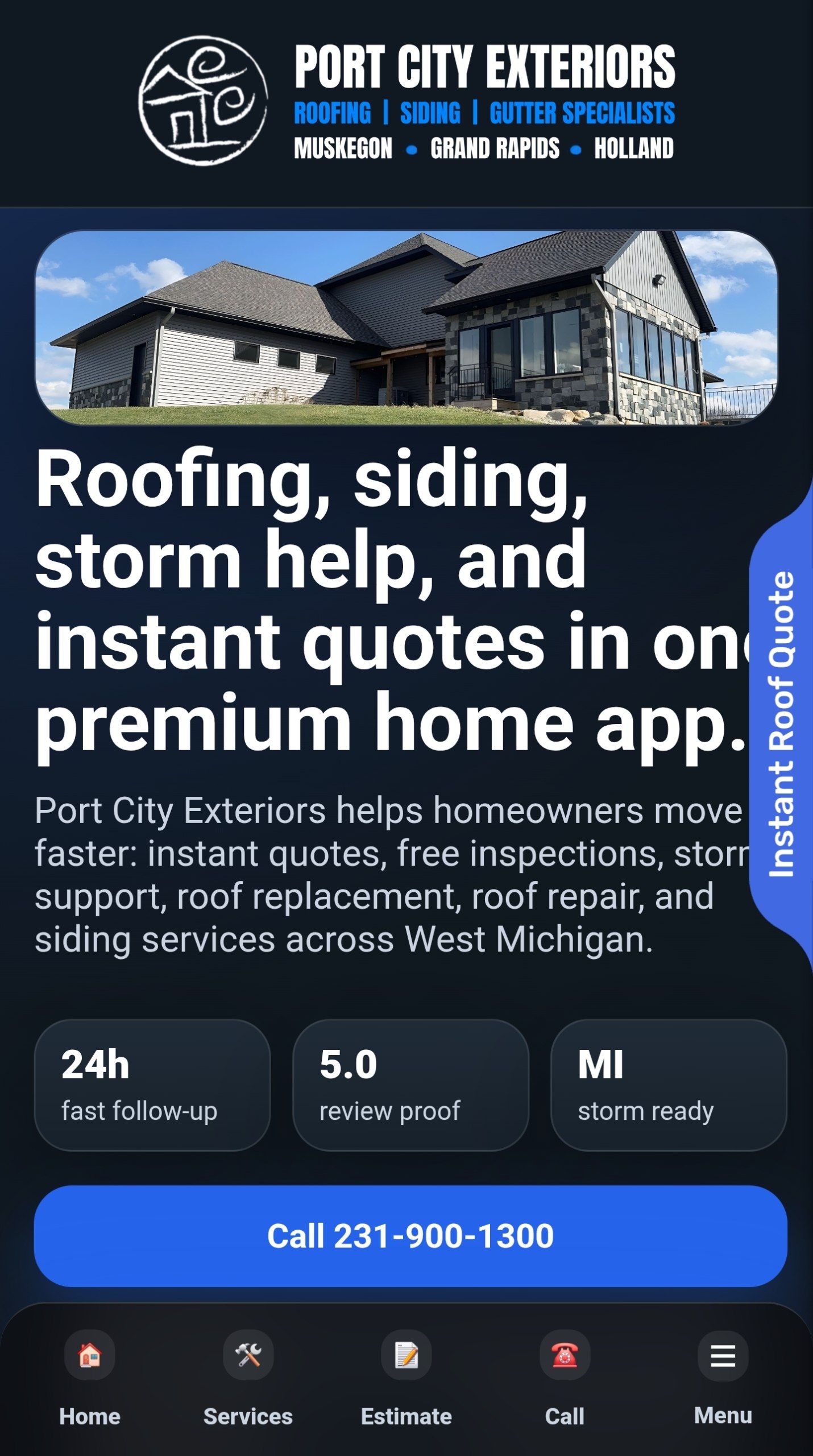 PortCityExt.com website example